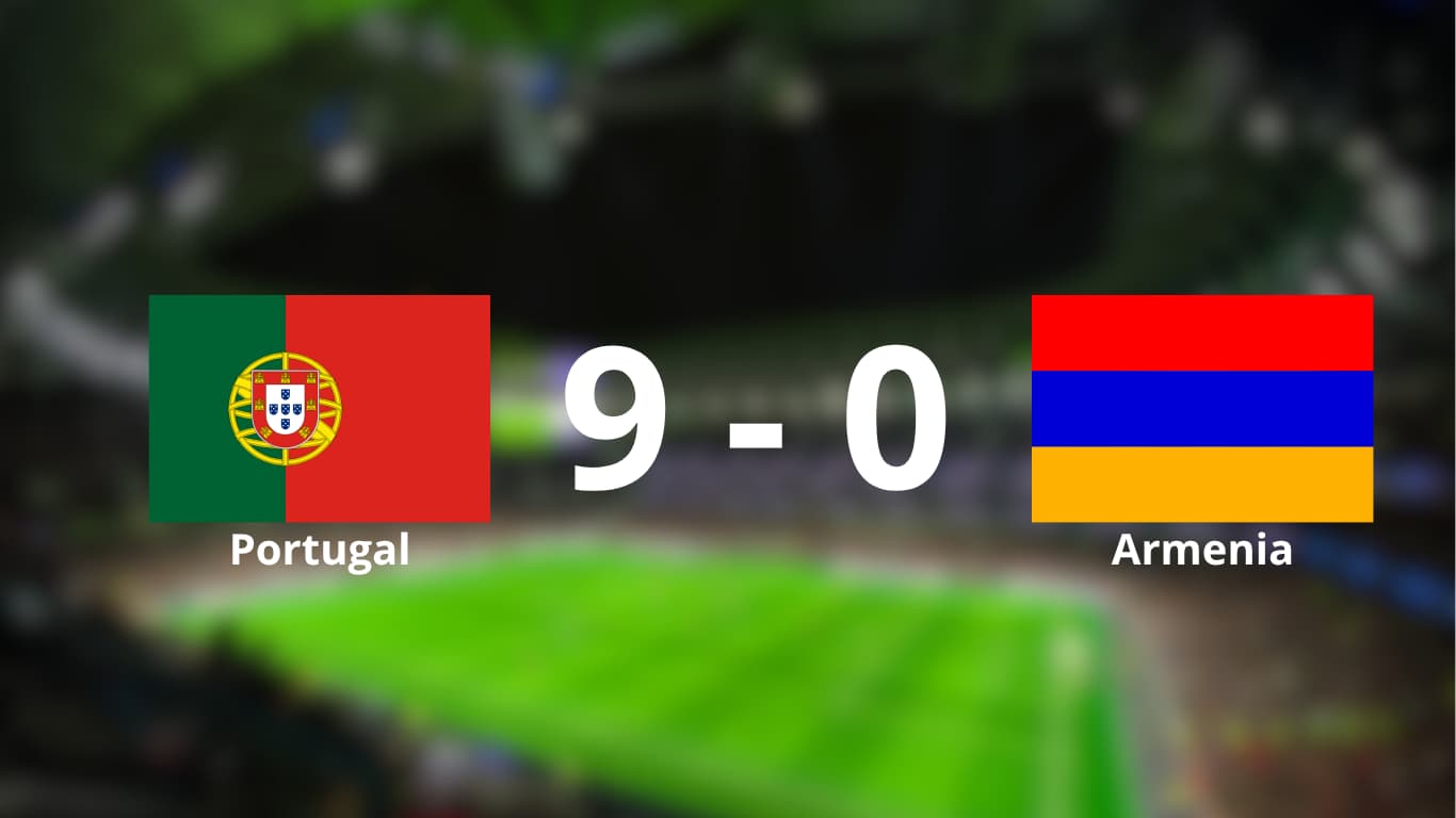 Portugal x Armênia termina em goleada histórica